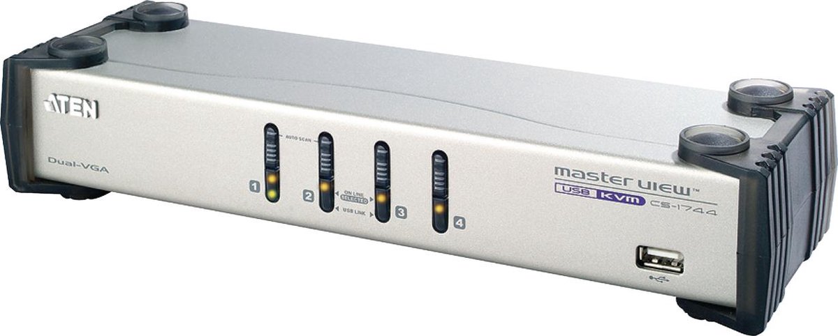 4-Poorts KVM Switch Zilver