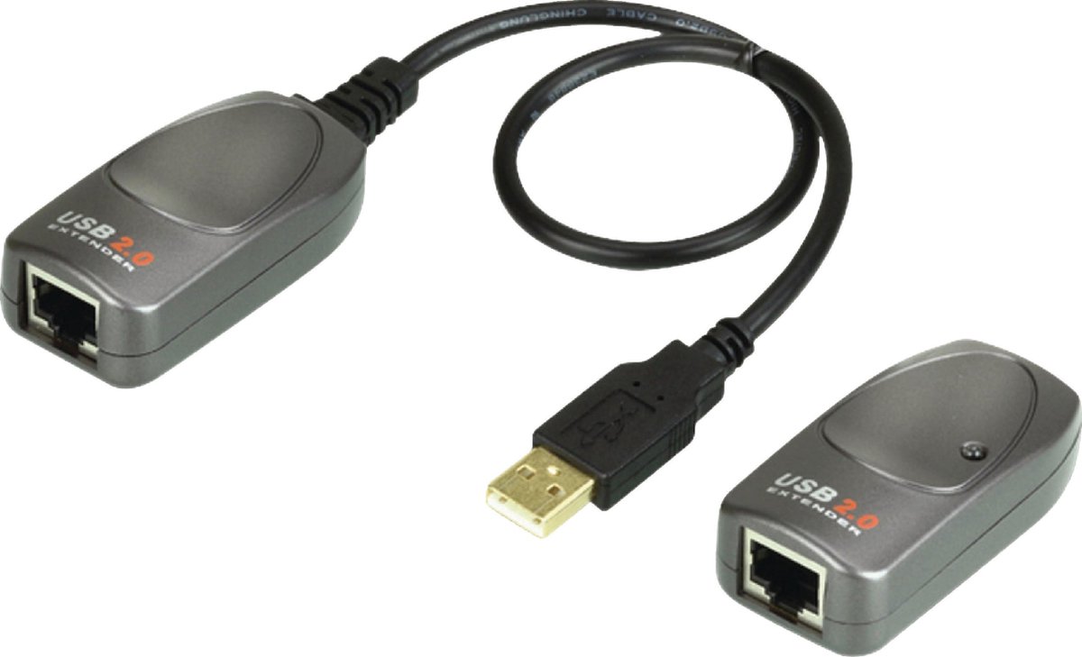 USB 2.0 Kabel USB A Male - USB A Female 60 m Zwart
