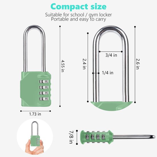 160/50 4-cijferig Combinatie hangslot