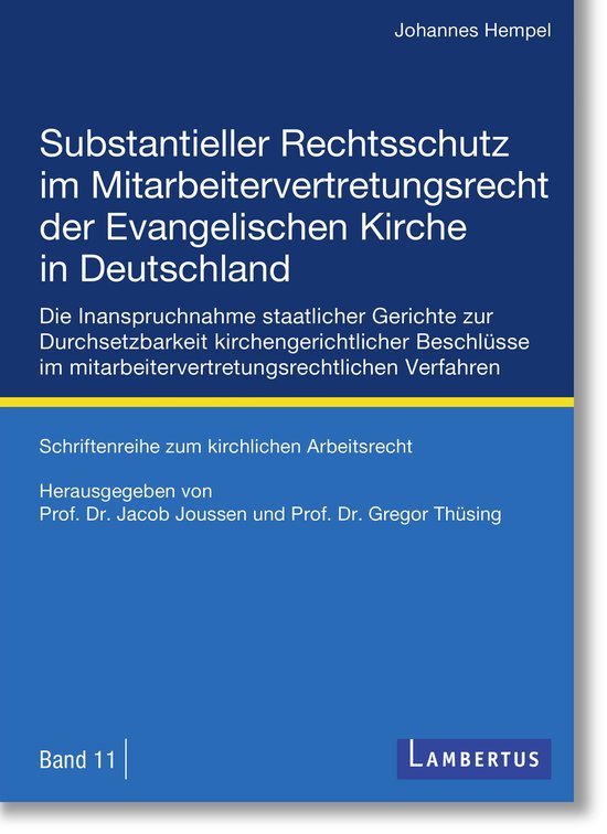Schriftenreihe zum kirchlichen Arbeitsrecht 11 - Substantiel ... - cover