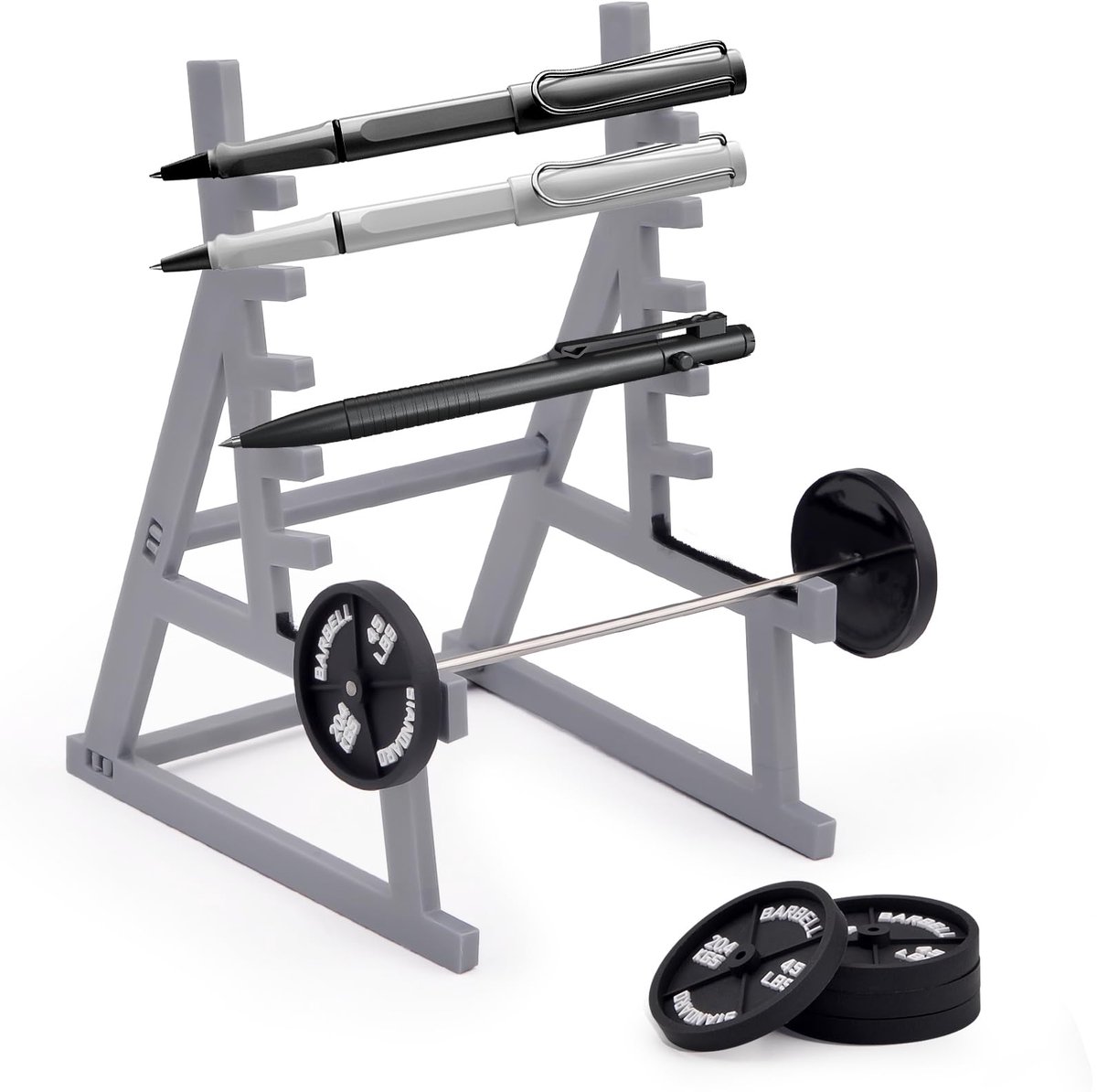 Mini Penhouder - Fitness Design - Squat Rack en Hantelstandaard - Voor Bureau