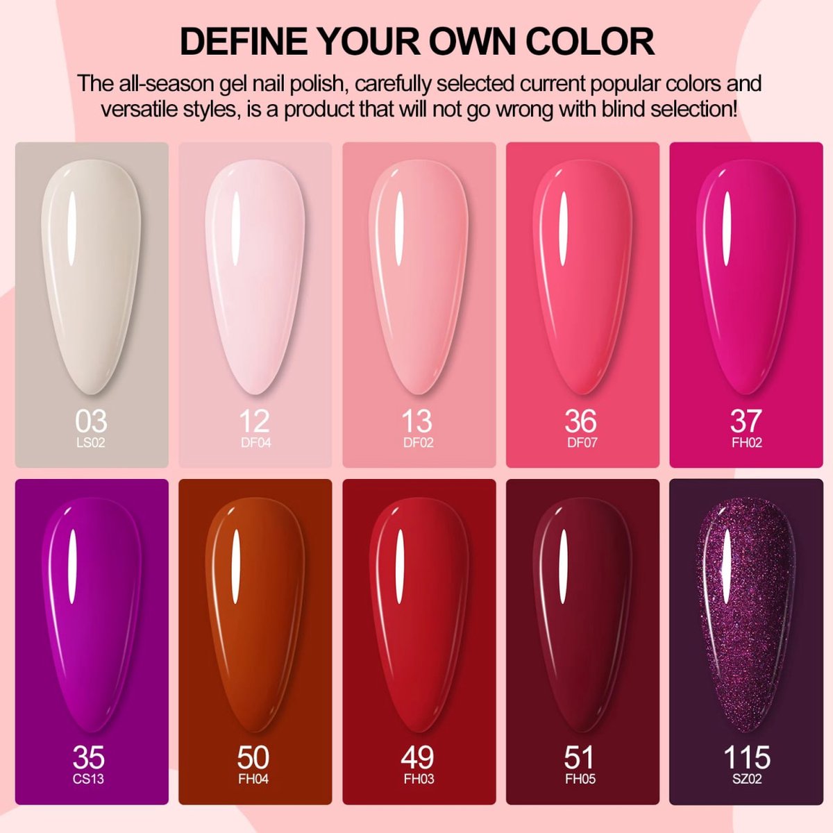 10 kleuren Gellak - Gel Nagellak - Gellakset - Nagelset - Manicureset - 10 kleuren Gel Polish - Gelnagels - Nagellak - Gelnagel kit