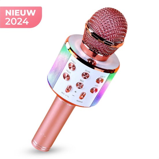 Microphone karaoké - Sans fil - Bluetooth - Compatible AUX - LED- Siècle des Lumières