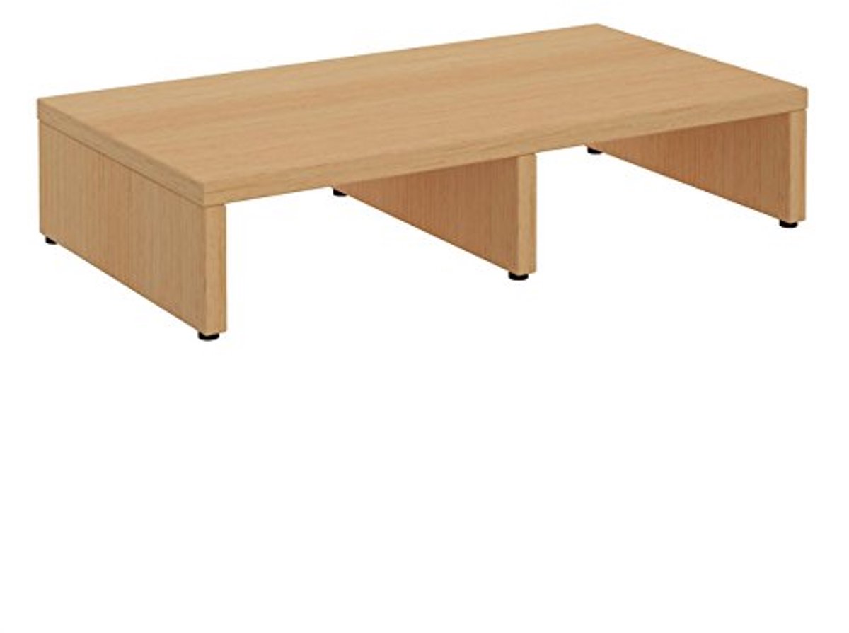 Monitorstandaard voor bureau met verhoging in beukenkleur - 50 x 10 x 27 cm