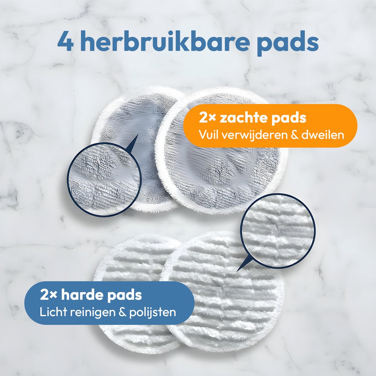 BOLLIT 1500W Elektrische Dweil STOOM - Stoomreiniger en Schrobber TURBO - Dweilapparaat - Vloerreiniger voor alle Harde & Houten Vloeren - Reinigingsmachine - Wendbaar Dweilsysteem - Vloermop - SprayMop thumbnail 5