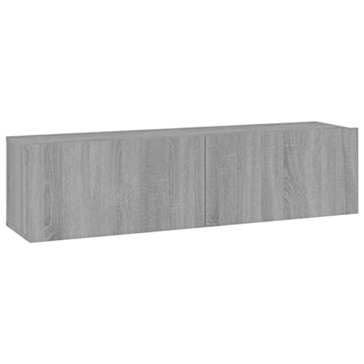 Moderne hangkast voor televisie - Wandrek van Spaanplaat in Sonoma-grijs - 120 x 30 x 30 cm