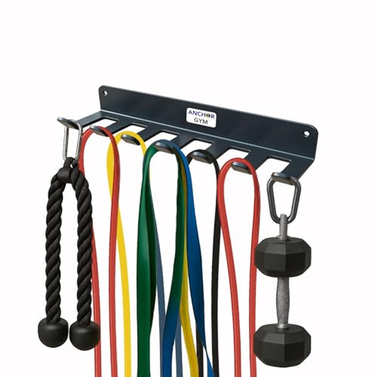 Opbergrek voor fitnessaccessoires met 7 pennen