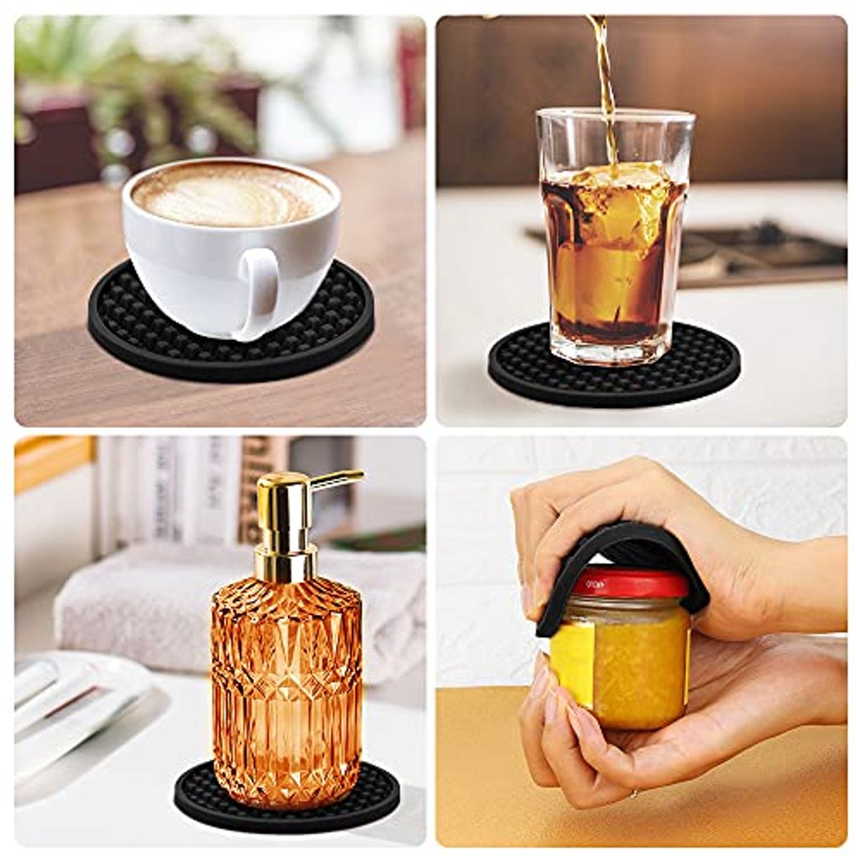 Siliconen Onderzetters voor Drinken - Set van 8, Antislip en Hittebestendig
