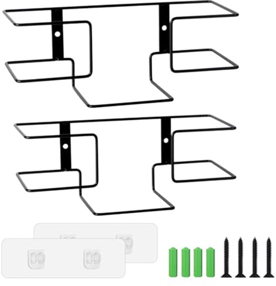 Neiveino 4 stuks brandweer-handschoenhouderset, dubbele clip, handschoenhouder, met wandelgesp, handschoenclip, brandweer, voor het ophangen van handschoenen, veiligheidshelmen, handdoeken