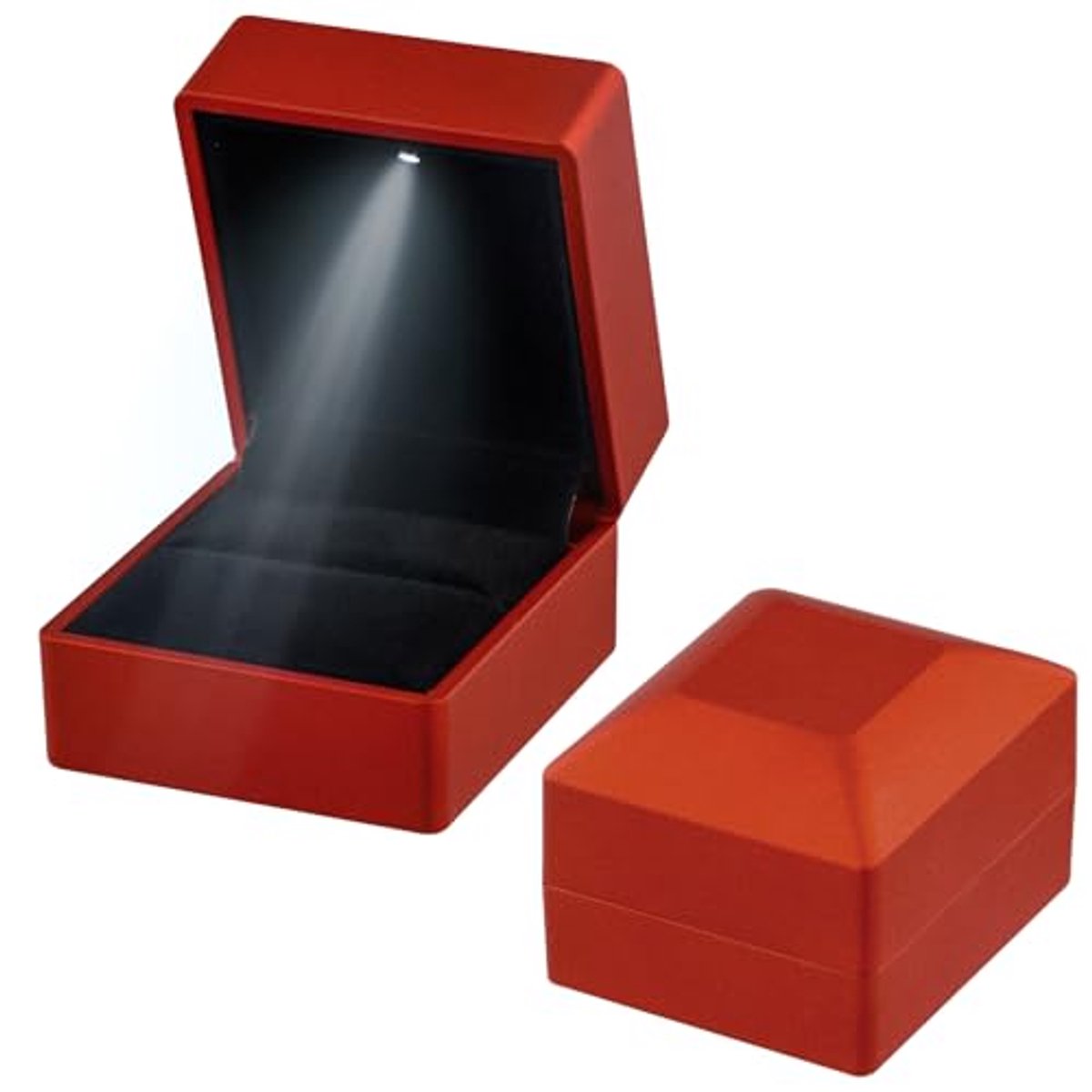 Hartvormige Ringendoos met Ledlicht voor Verloving en Bruiloft