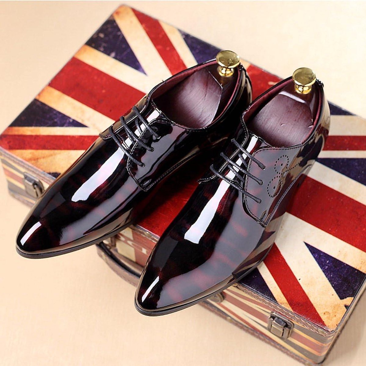 Brenzoos Oxford Vetersluiting Herenschoenen in Blauw EU met Elegant Design