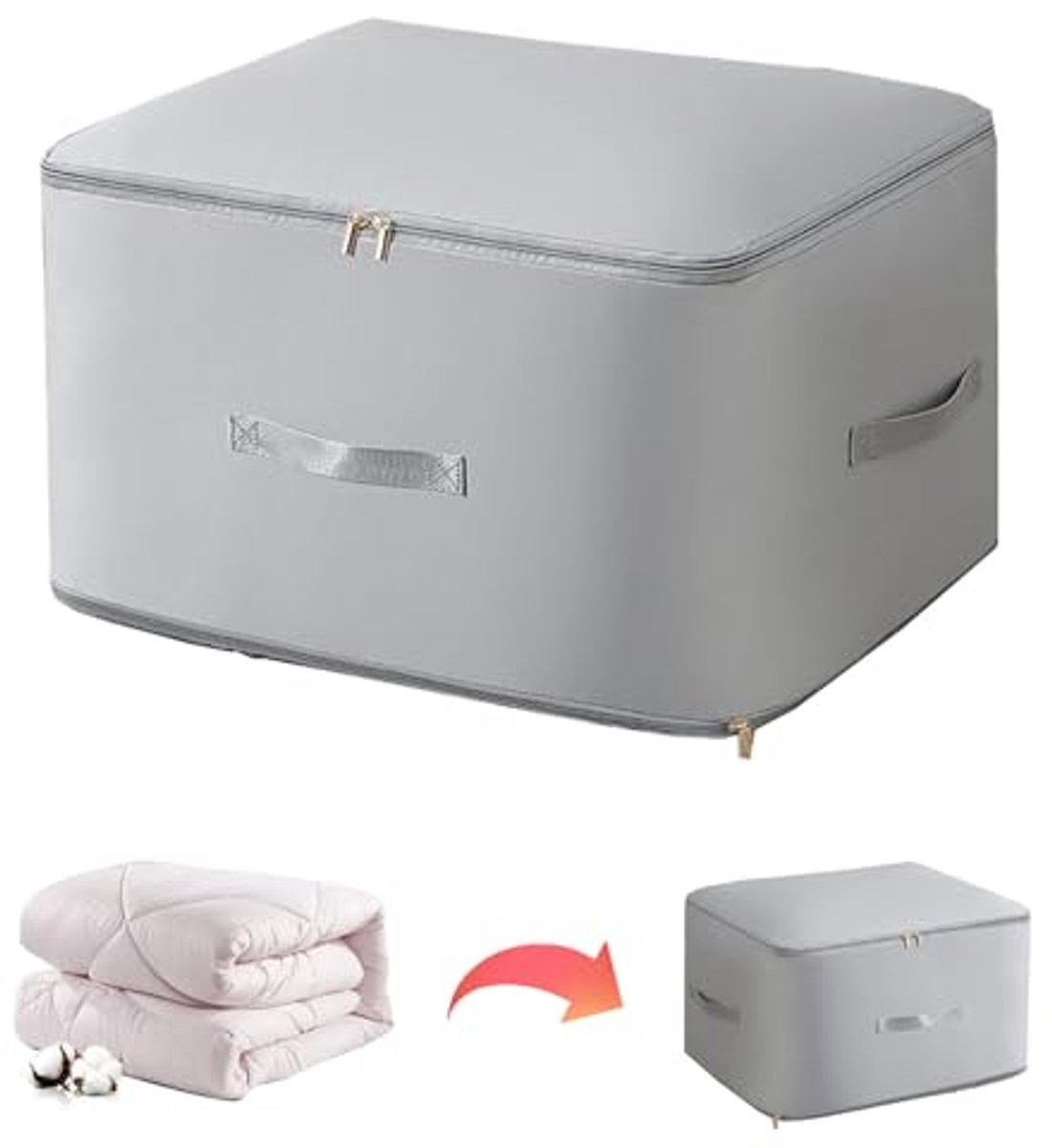 Ruimtebesparende compressie-organizer voor dekbedden en kleding