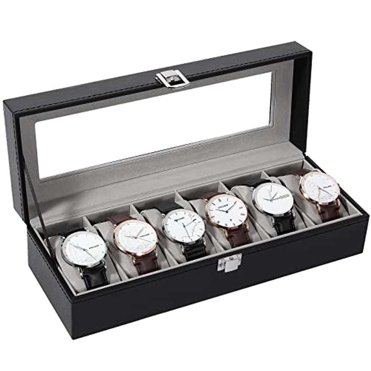 Horloge Dozen met 6 Slots - Sieraden Display Opbergdoos en Organizer
