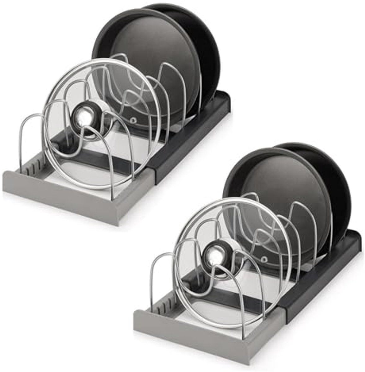 Verstelbare Pannendekselhouder - 2 Stuks voor Keukenorganizer