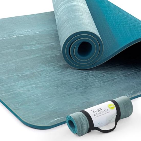 Durable and Thick Fitness Mat, Non-Slip Natural Rubber Yoga