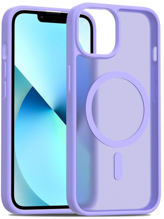 Solidenz Hoesje - Geschikt voor iPhone 14 / 13 - FrostMag Backcover geschikt voor MagSafe - Lavendel