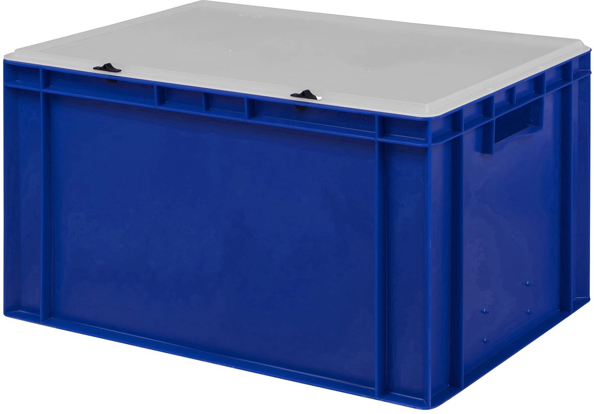 Azomor® stapelbare opbergbox met deksel, ergonomisch ontwerp en veelzijdig gebruik