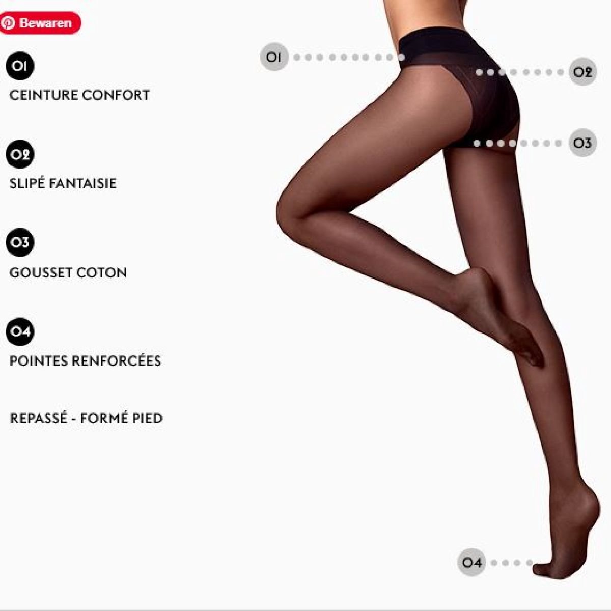 Le Bourget - zwart - pantys /collants - maat XL
