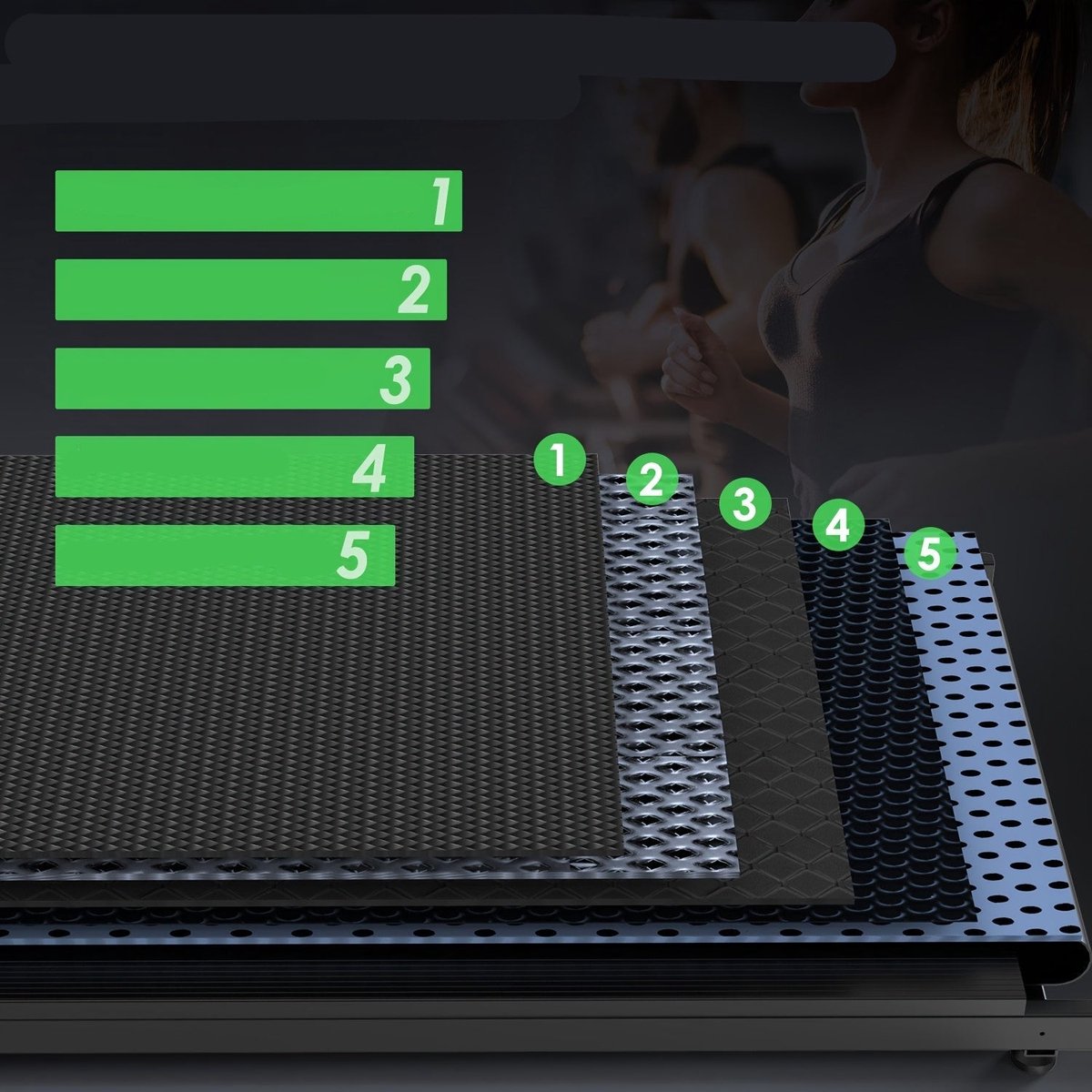 Afbeelding 2 van Loopband – Treadmill – Hardloopband – Loopmachine – Fitnessapparaat – Opvouwbaar Ontwerp – 12 Km/U Snelheid