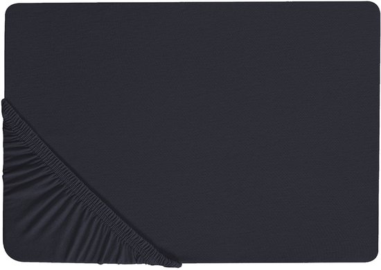 JANBU - Laken - Zwart - 90 x 200 cm - Katoen