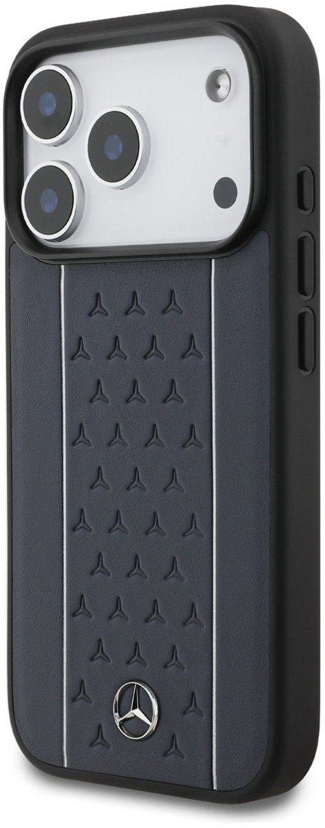 Mercedes-Benz Back Cover - iPhone 17 Pro - Genuine Leather - Magsafe - Navy van Mercedes-Benz — afbeelding 2