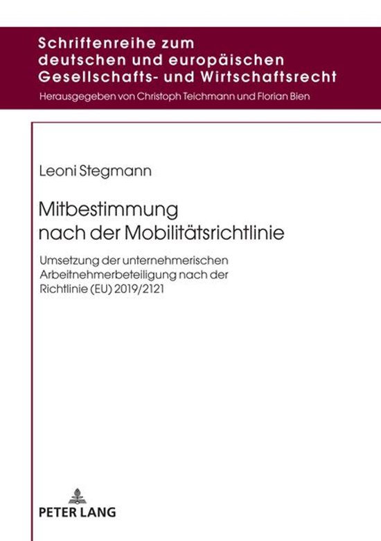 Schriftenreihe zum deutschen und europaeischen Gesellschafts ... - cover