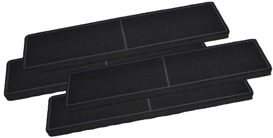 Filtre à charbon actif AllSpares (4 pièces) pour Hottes aspirantes aspirantes Miele DKF 21-P, DA 670x (430 x 100 x 20 mm)