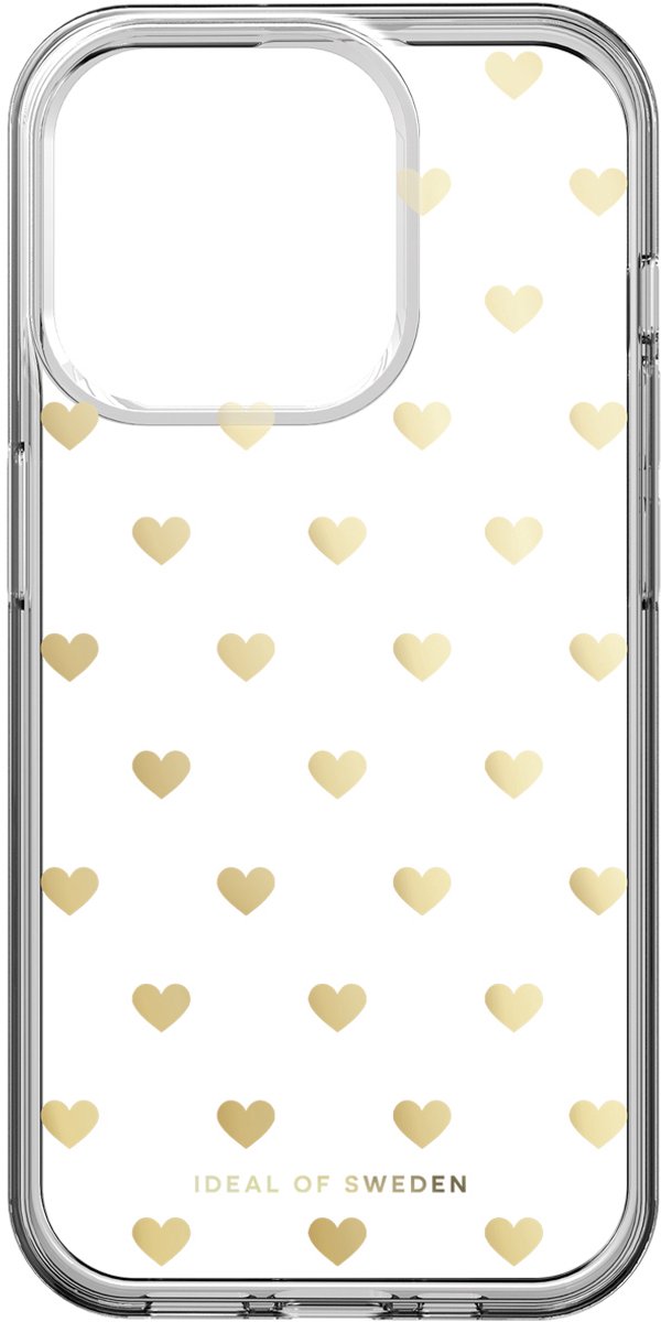 iDeal of Sweden Mirror Case geschikt voor Apple iPhone 15 Pro - Golden Hearts
