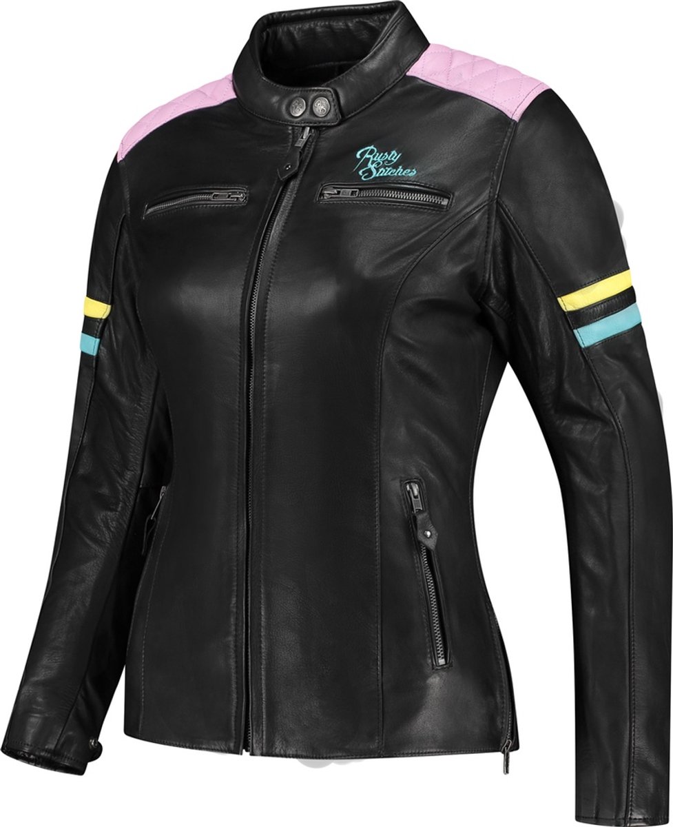 Rusty Stitches Joyce V2 Dames Motorfiets Leren Jas -