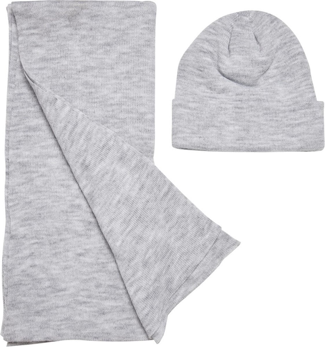 Urban Classics - Recycled Basic Muts & Sjaal Set - Grijs