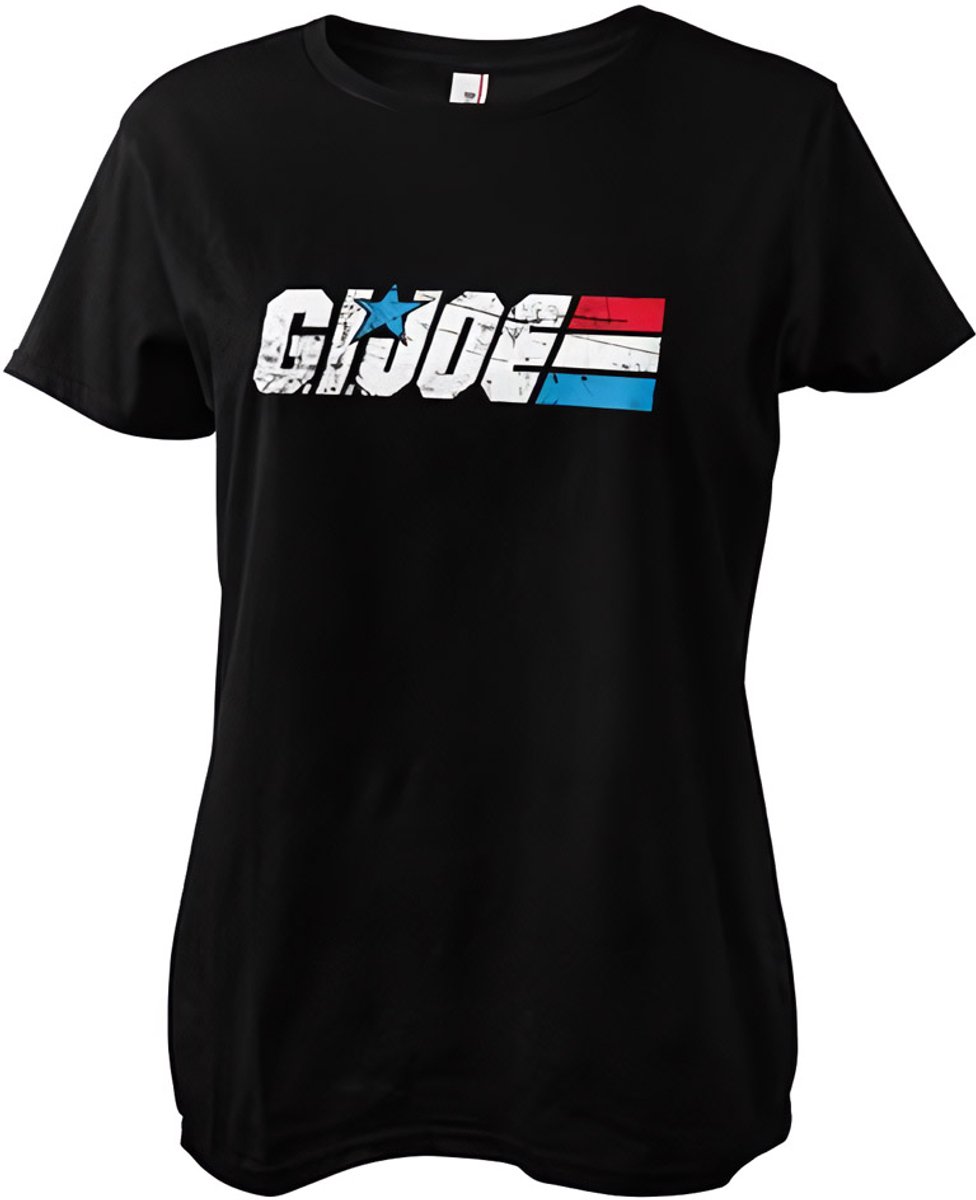 G.I. Joe Damen Washed Logo Girly Tee Black-M