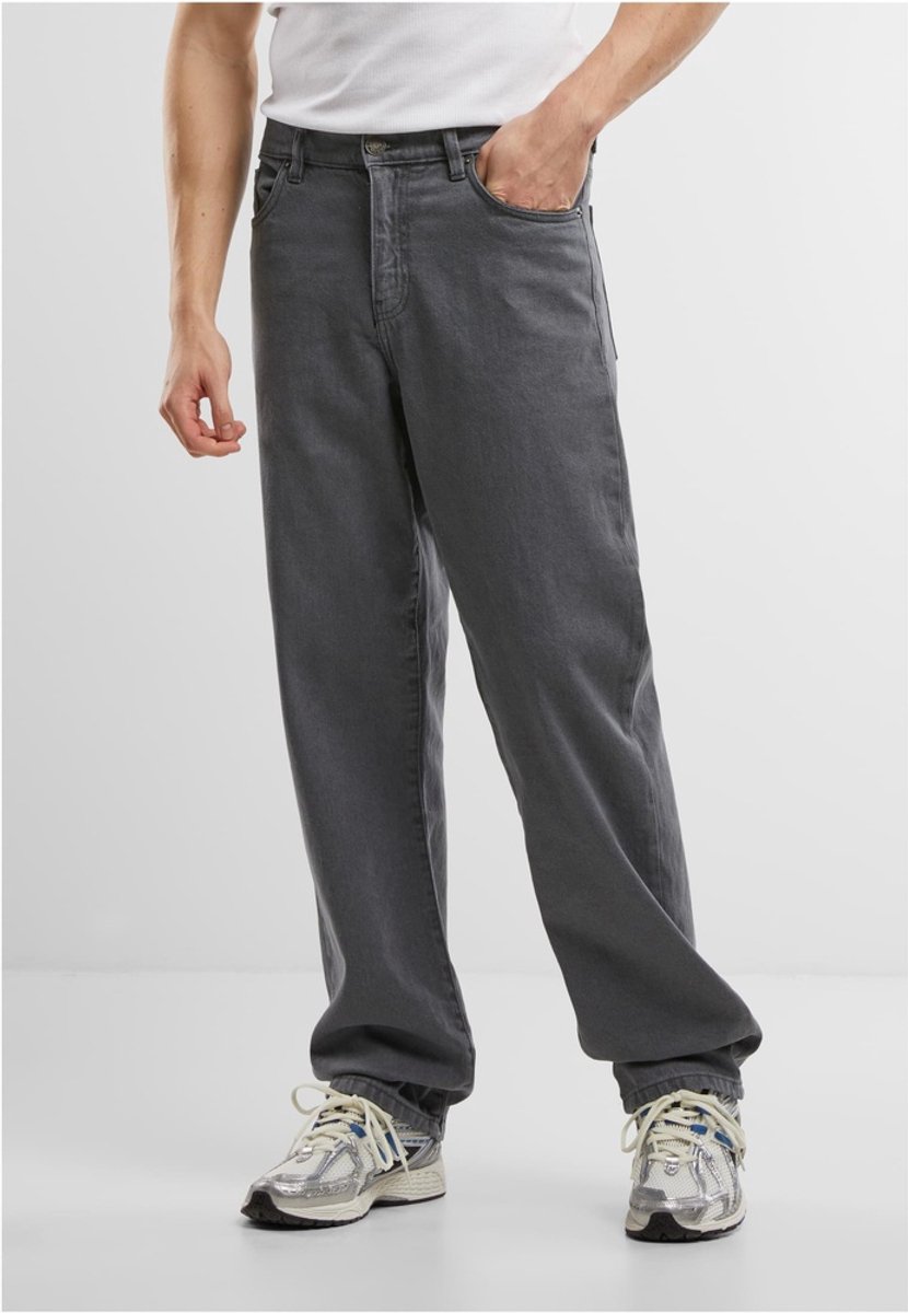 Urban Classics Straight Fit Jeans donkergrijs W38L34 Katoen Basics