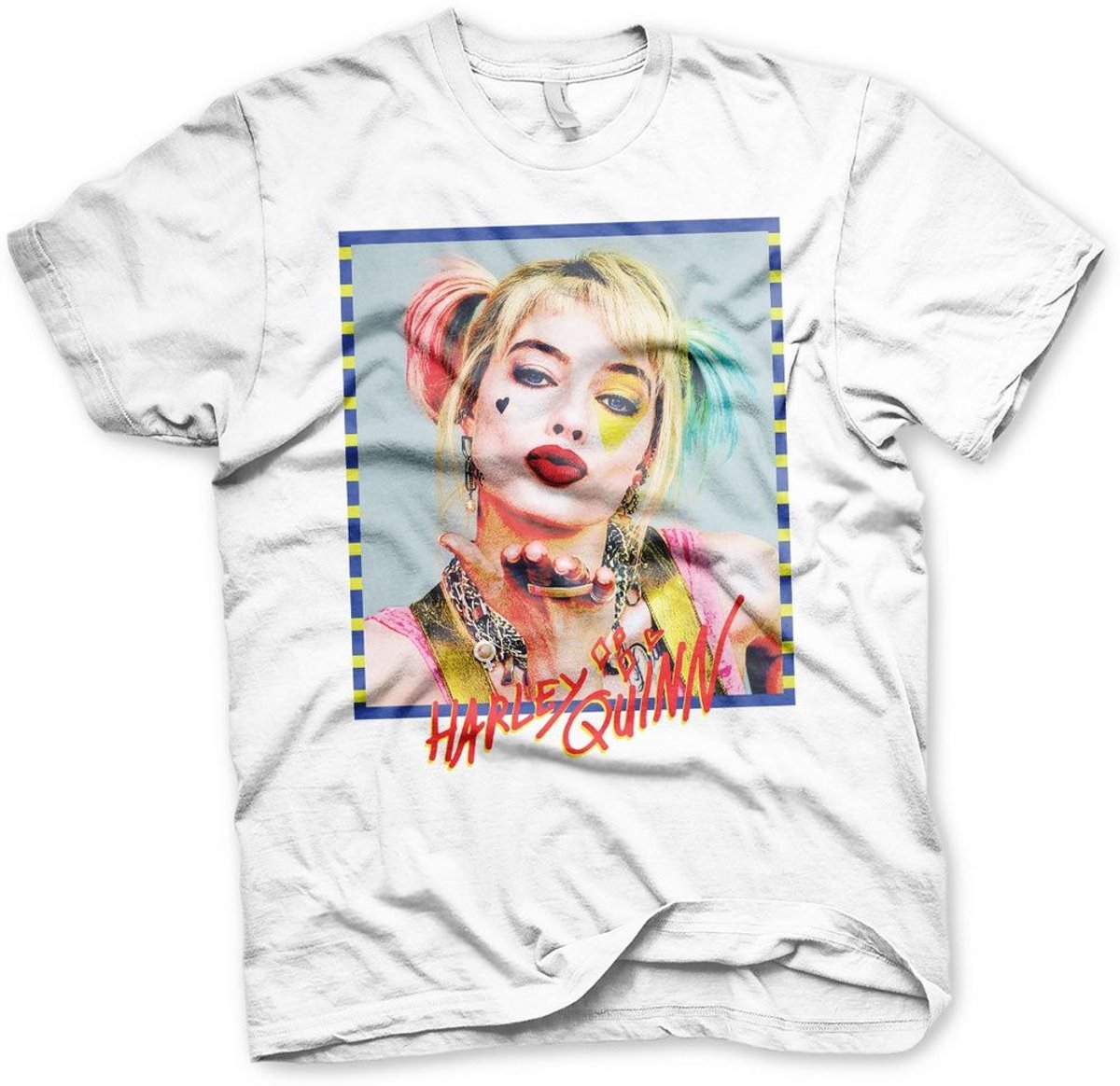 Harley Quinn Kiss Big Tall T-Shirt WB-1-BOP002-DTG White-4XL