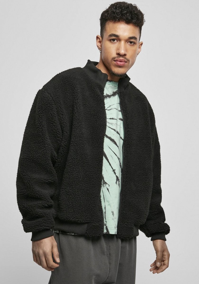 Urban Classics Boxy Sherpa Jacket M Zwart