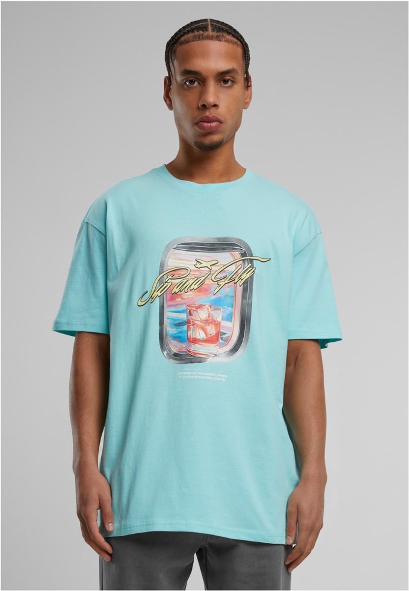 Mister Tee Sip&Fly Heavy Oversize Heren Tshirt M Blauw
