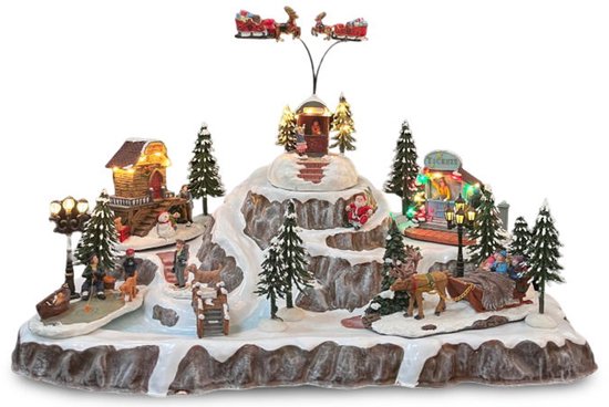 Oosterik home - Kerstdorp Met Kerstman Op Slee