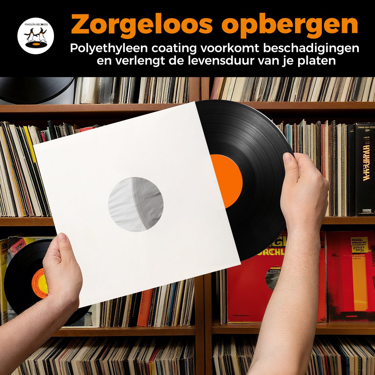 Vinyl platenhoezen - albumhoezen | 10 stuks beschermende opberghoezen | Vinyl binnenhoezen | Lichtgewicht antistatische beschermende platenjacks voor albums en 's