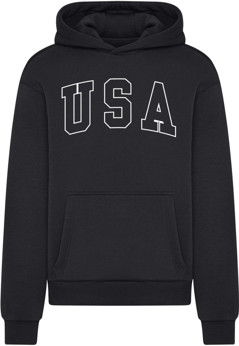 Mister Tee USA Fluffy Hoody -S Zwart