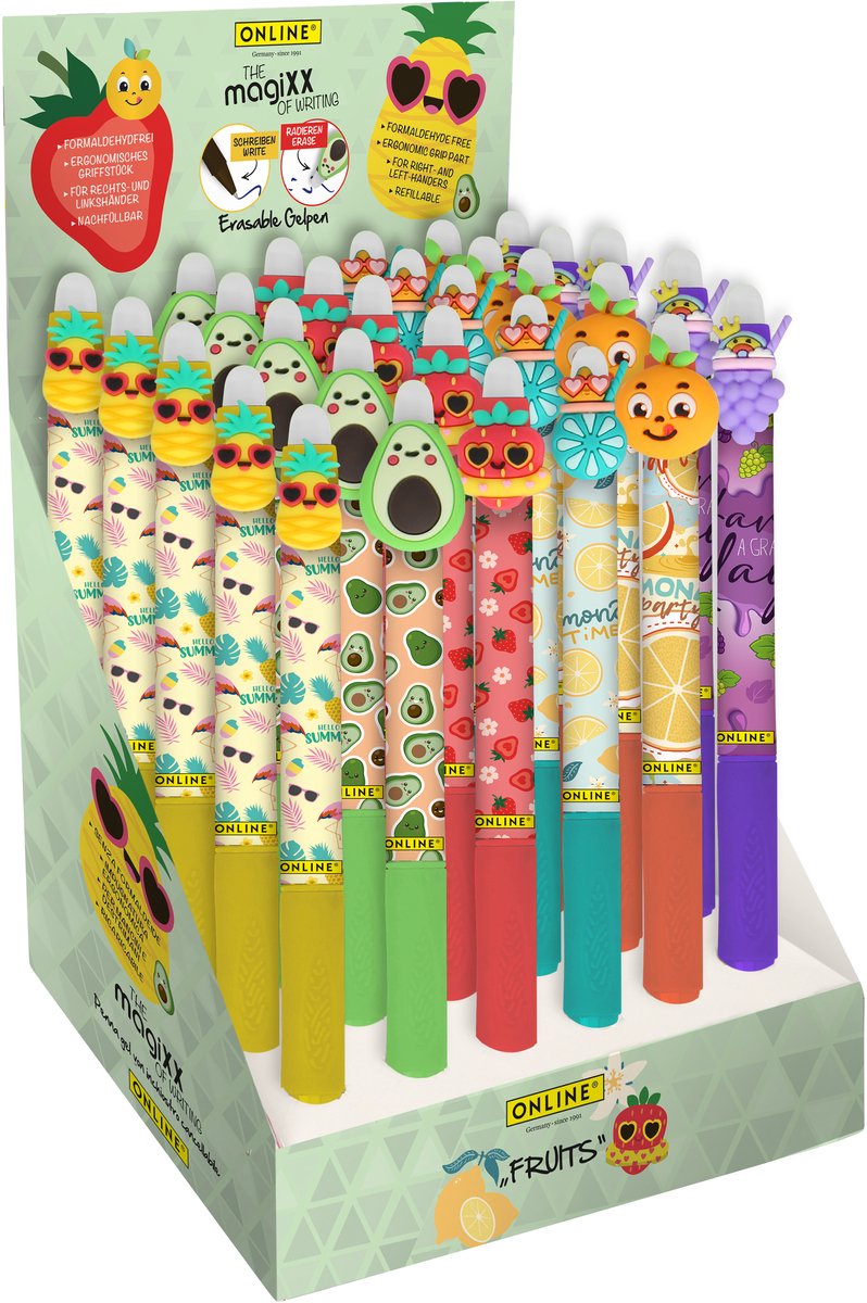 Gelschrijver online magixx fun fruits 0.7mm ass | 30 stuks