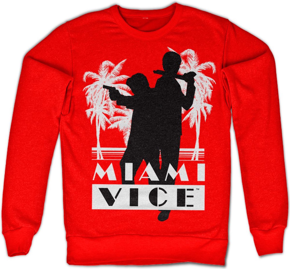 Miami Vice Silhuettes-sweatshirt Rood