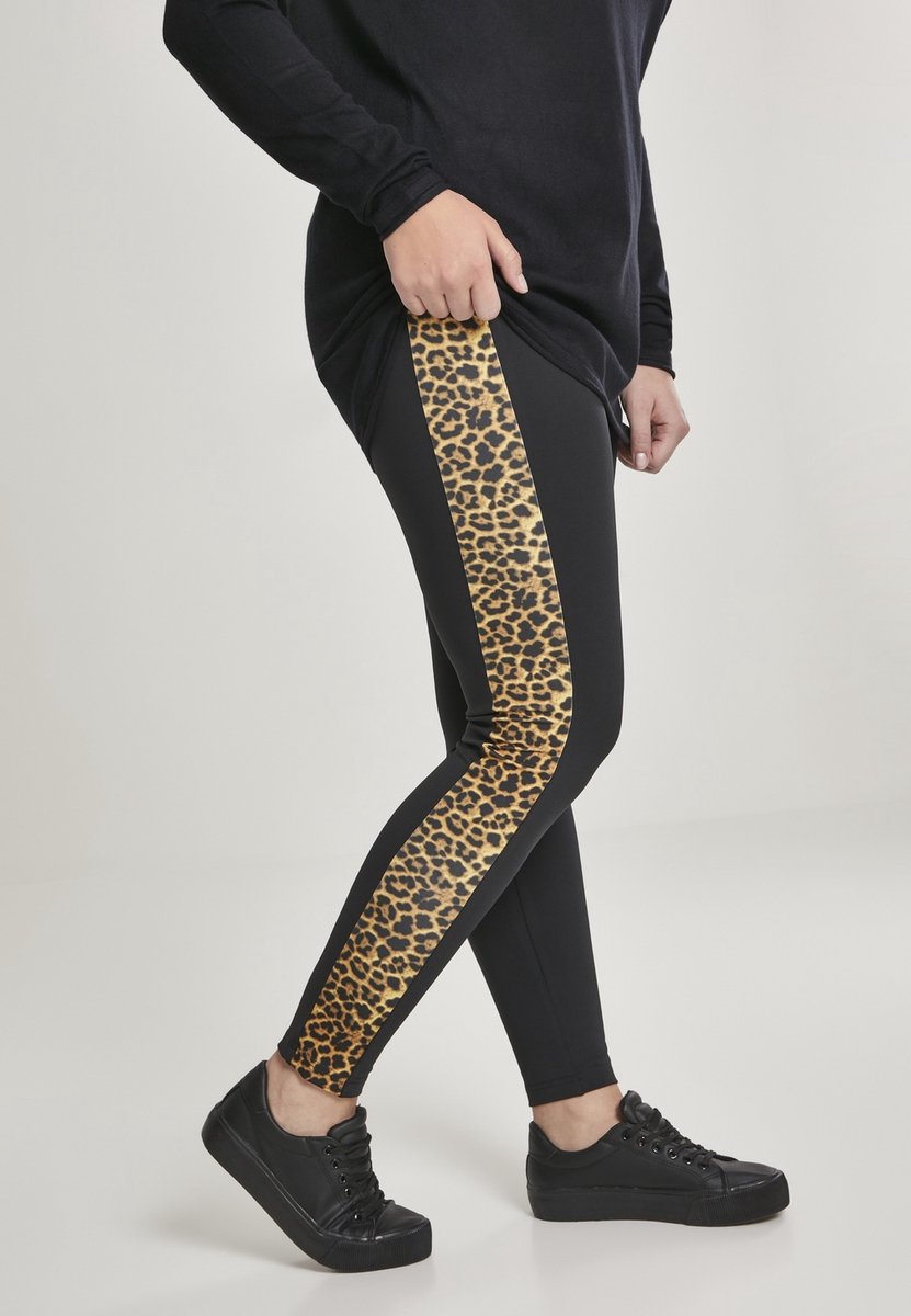 Urban Classics Side Striped Pattern Legging XS Zwart