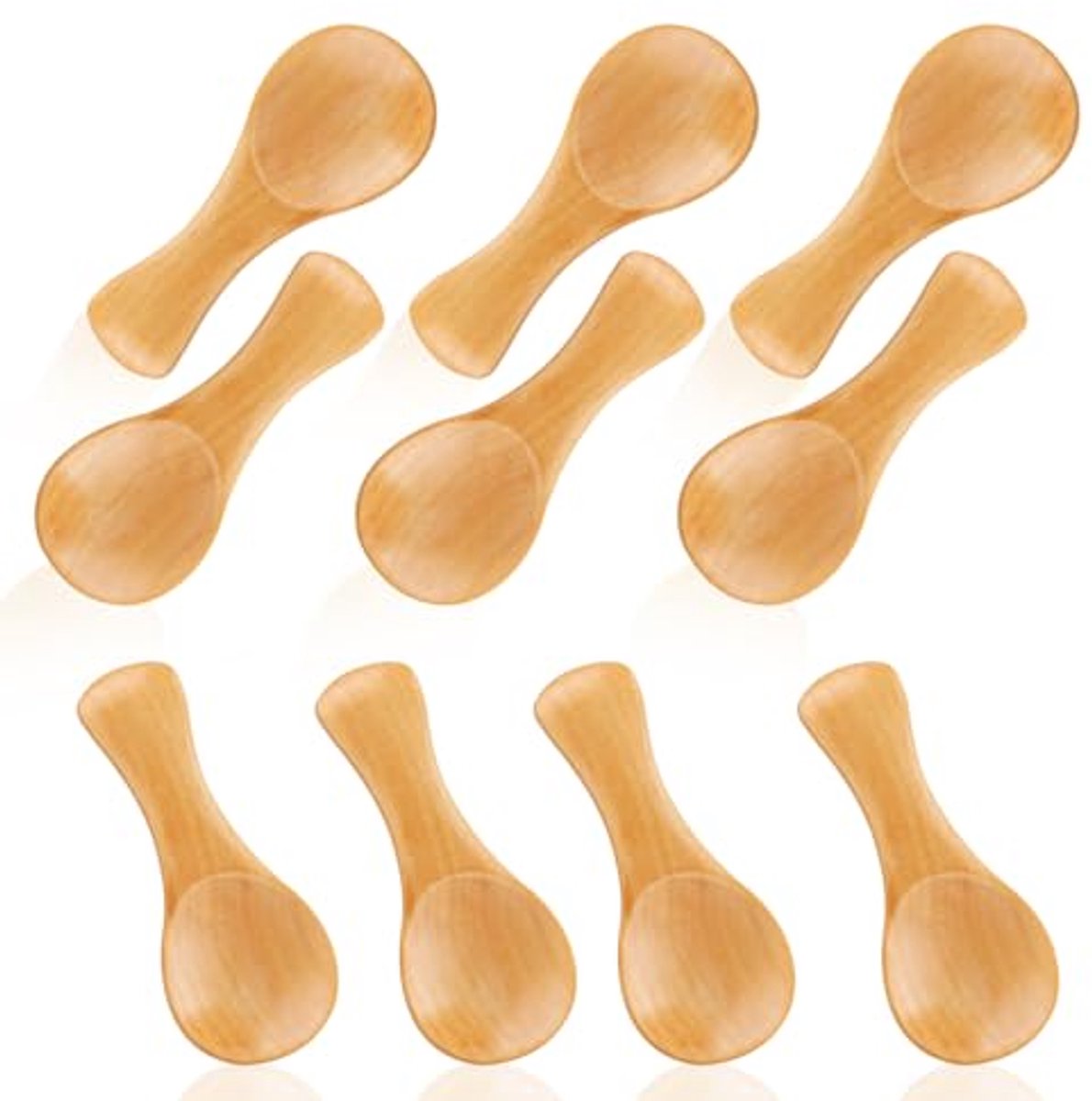 Image of 10 stuks mini houten lepels voor jam, sauzen en specerijen - 3,35 inch