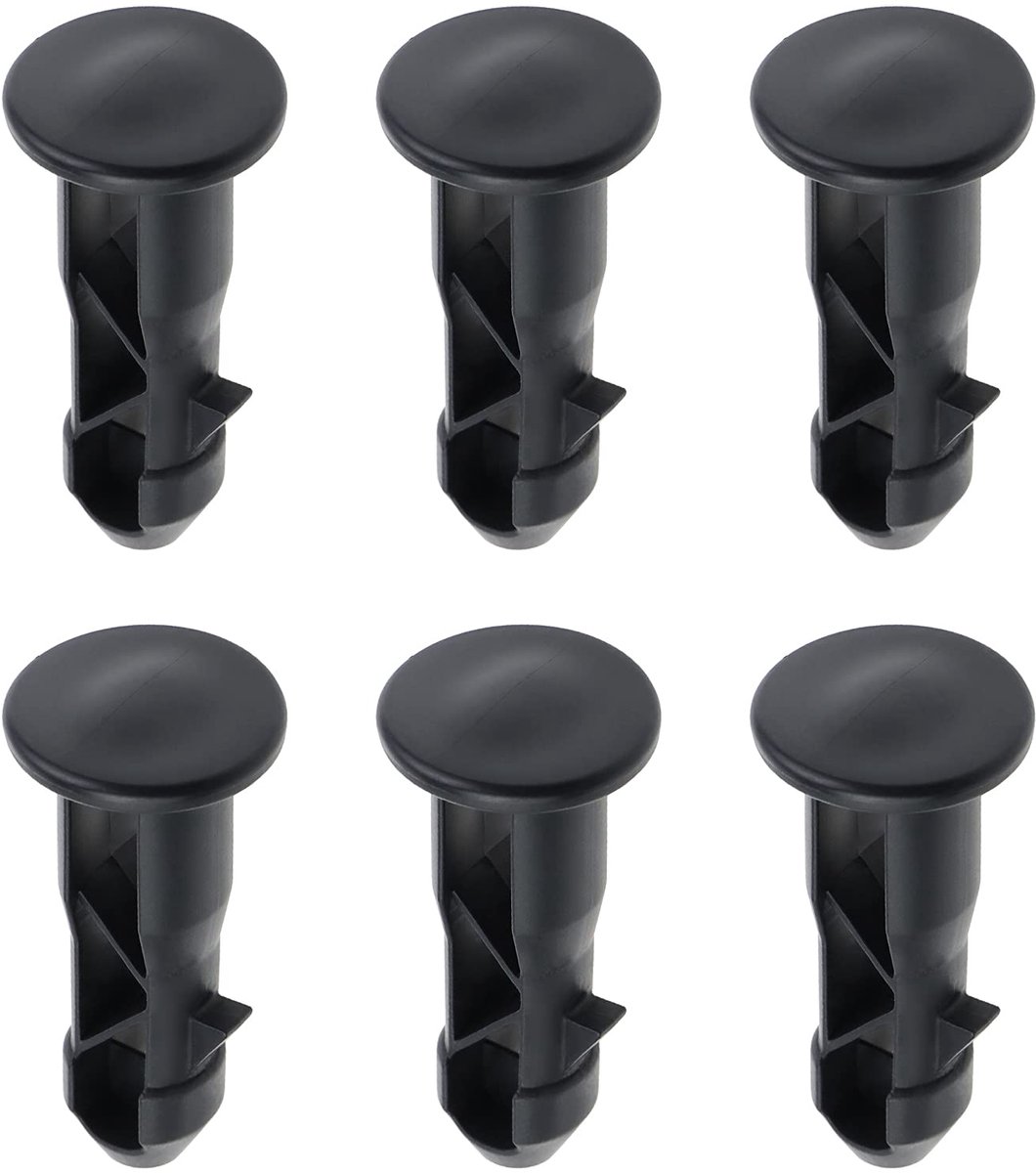 3 paar Wheelie Bin Deksel Scharnier Pins 65x18mm Zwart Plastic Geschikt voor 240 Liter Outdoor Wheelie Prullenbakken