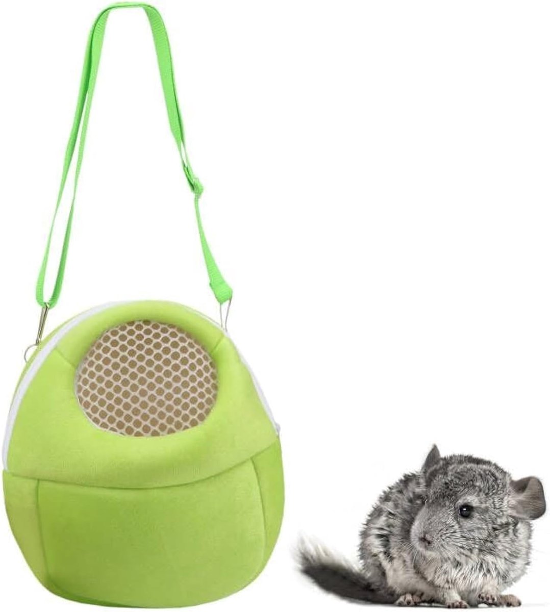 Daity Draagtas voor huisdieren - draagbare reistas - ademende reistas - kleefzak - geschikt voor kleine huisdieren - egels - hamsters - suikereekhoorns - chinchilla's - cavia's (groen)