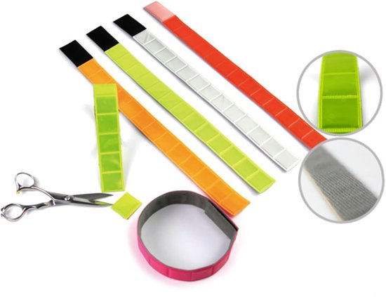 Broekklemmen - 6 stuks - Reflecterende Fietsbroekclip - Met Klittenband - Fietsbroekclip - Universele Fietsbroekclip - Broekklem voor op de Fiets - Broekclip & Broekbinder voor Fietsers - Voor joggen, fietsen, klimmen, kamperen van Merkloos — afbeelding 3
