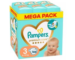 Pampers Premium Care Luiers Maat 3 (6-10 kg) - 120 stuks