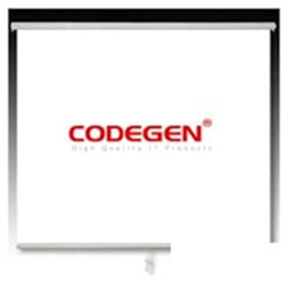 Projectiescherm 1:1 - Handmatig, 2m, Zwart/Wit