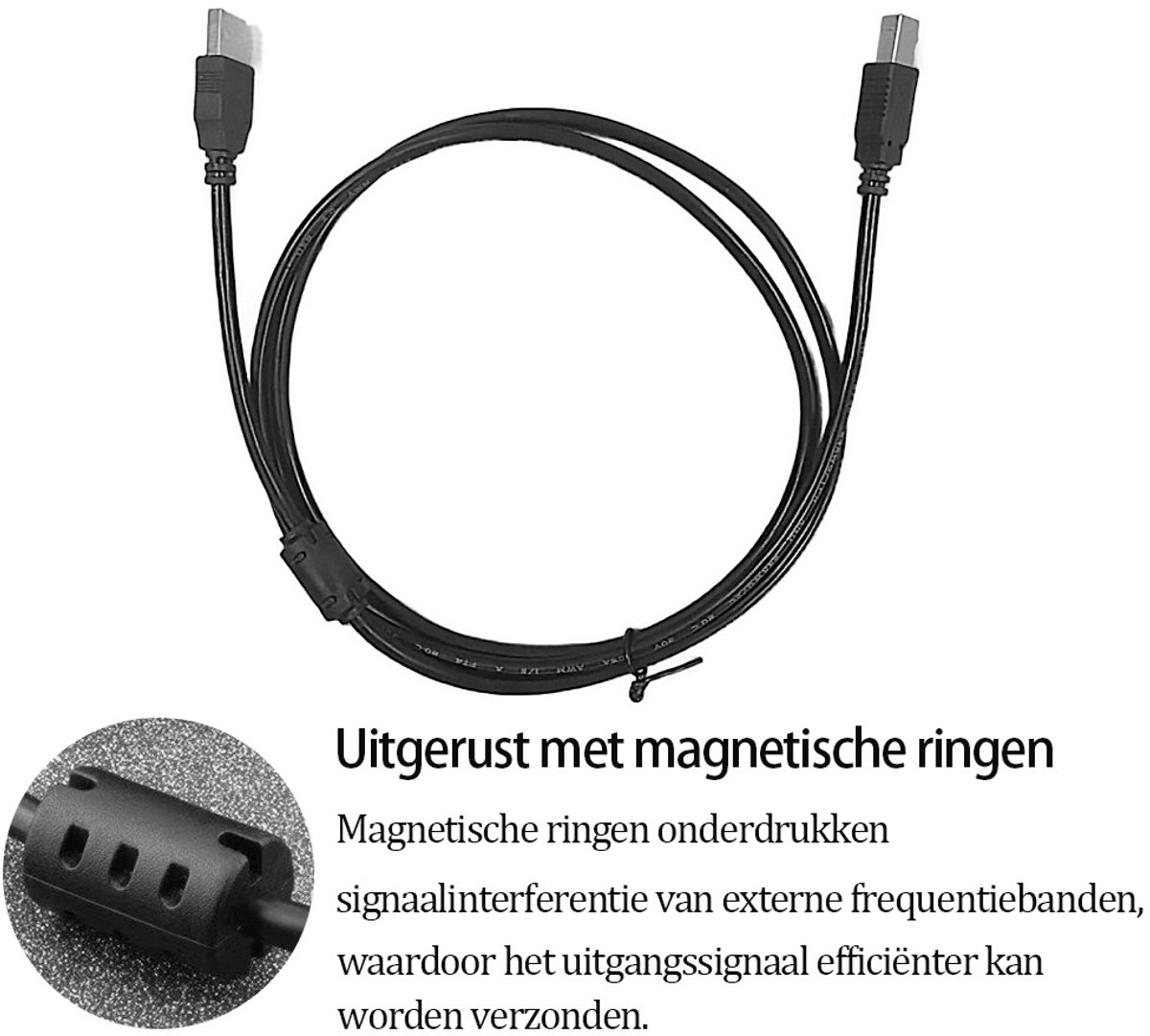 Printerkabel-Printer kabel usb-USB 2.0-Kabel voor Printer-3 meter(Meest nauwkeurige lengte: 2,68 meter) — afbeelding 3
