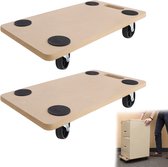 2 Stuks Rolplanken 58 X 29 Cm Transportwielen Meubelwielen Wielen Transportwiel Transporthulpmiddel Kistwielen Voor Verhuizing Meubeltransport Tot 200 Kg