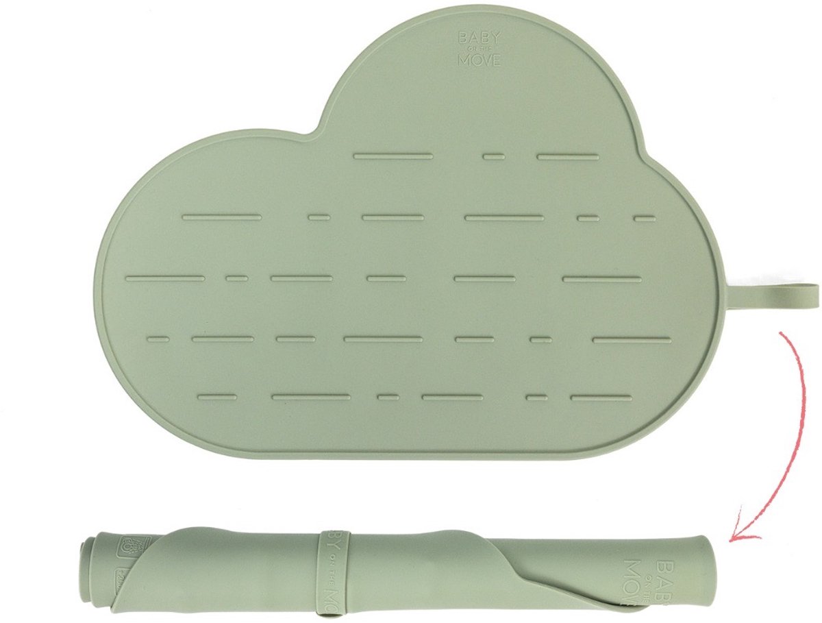 Owego - Yummy Mat - 2in1 Placemat en druipmat - Oprolbaar & meeneembaar - Vaatwasbestendig - Stofafstotend - Aspen
